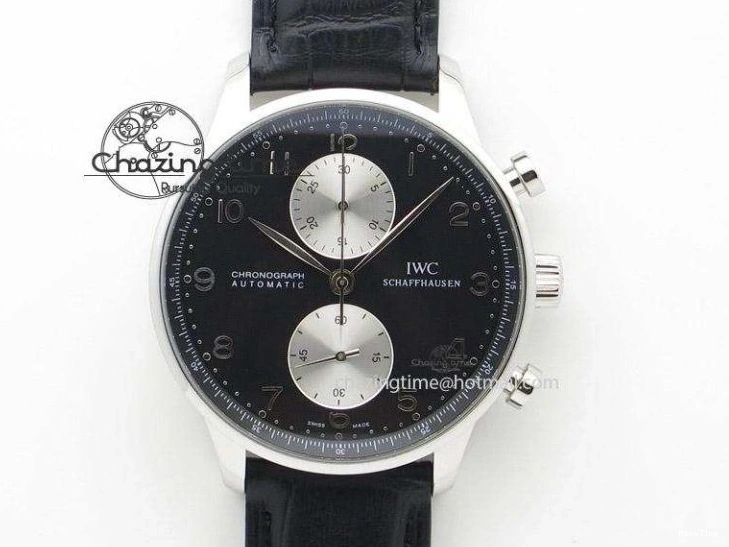 MIROTIME 0409 Packable Portuguese IW358304 ZF 1:1 Best Edition SS White Dial Blue Markers on Leather Strap A 7079